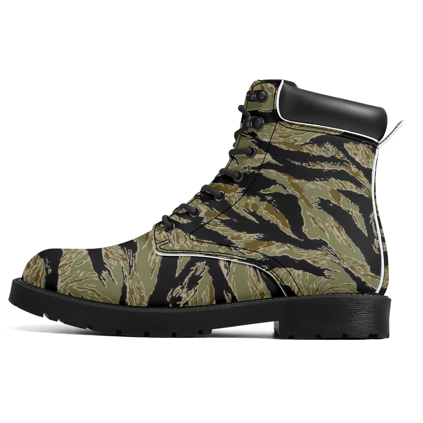 Rhodesian Tiger Stripe Camo Mens All Season Leather Boots