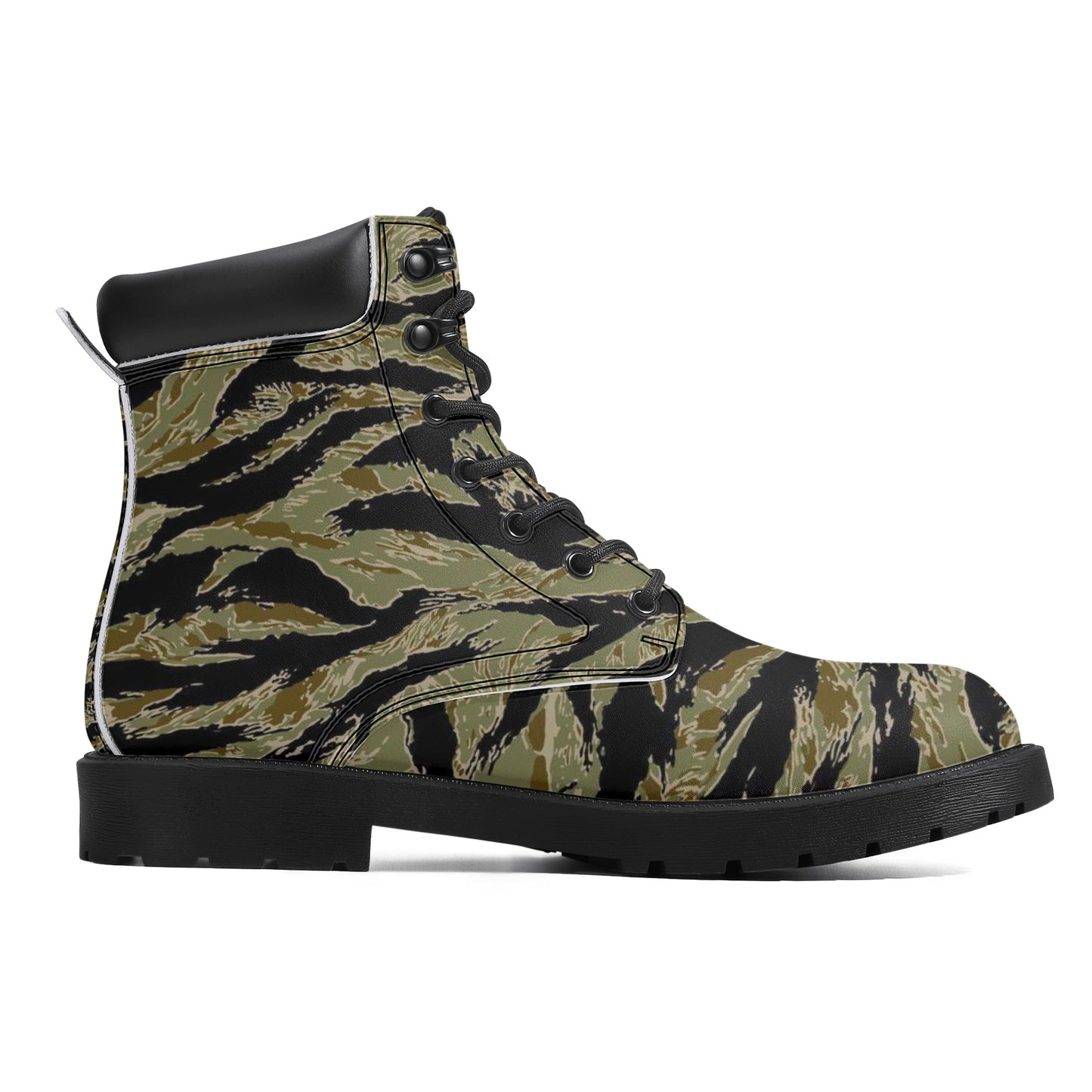 Rhodesian Tiger Stripe Camo Mens All Season Leather Boots