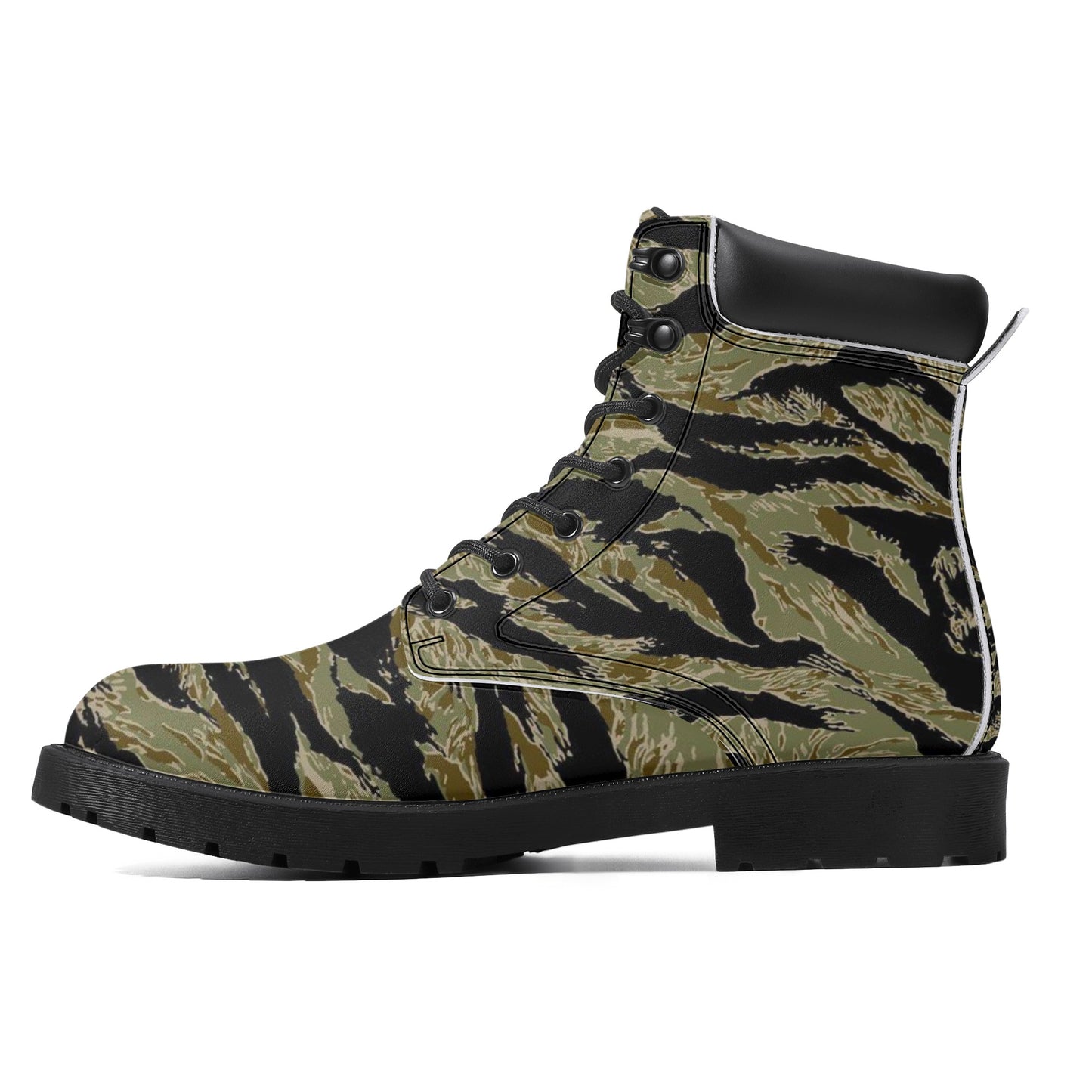 Rhodesian Tiger Stripe Camo Mens All Season Leather Boots