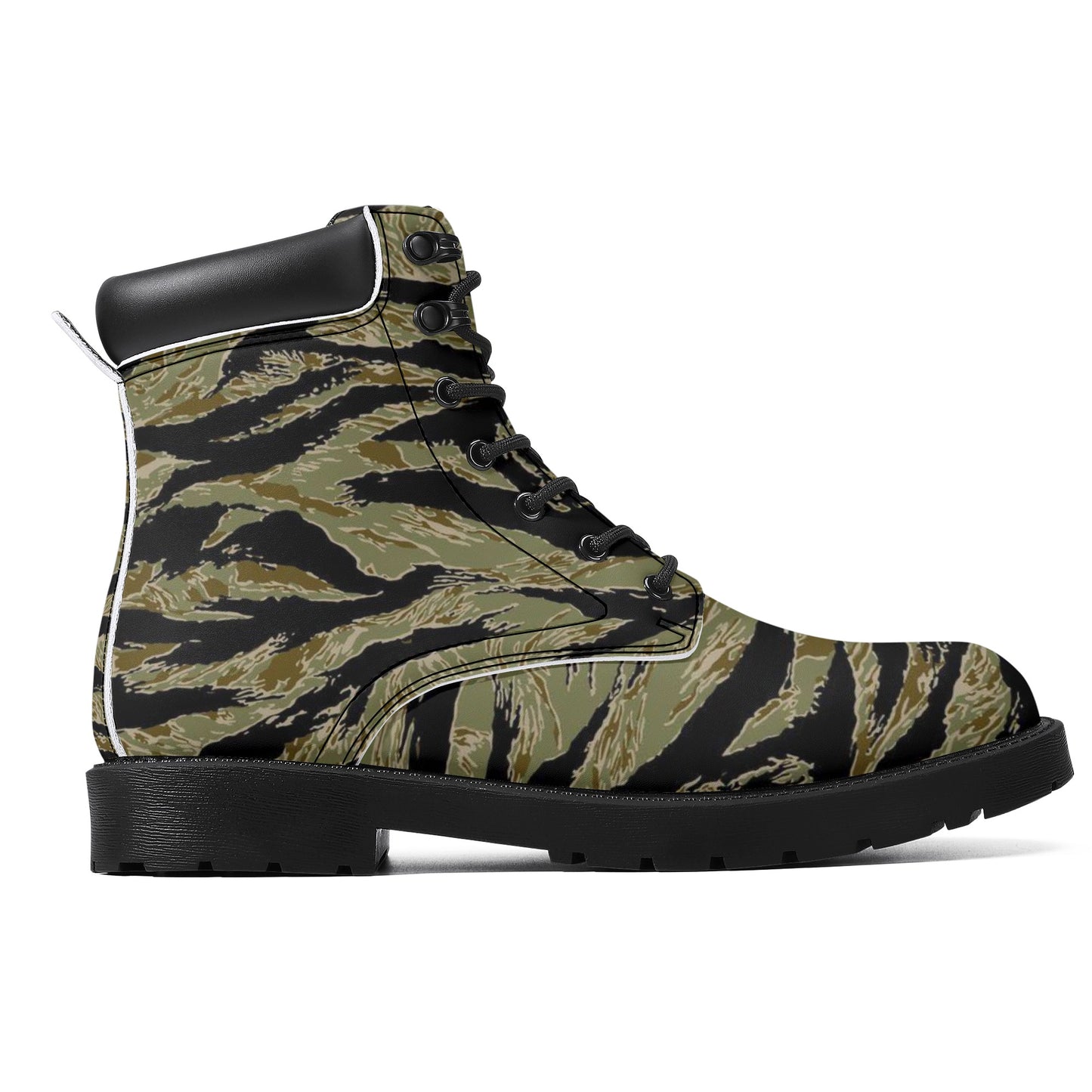 Rhodesian Tiger Stripe Camo Mens All Season Leather Boots