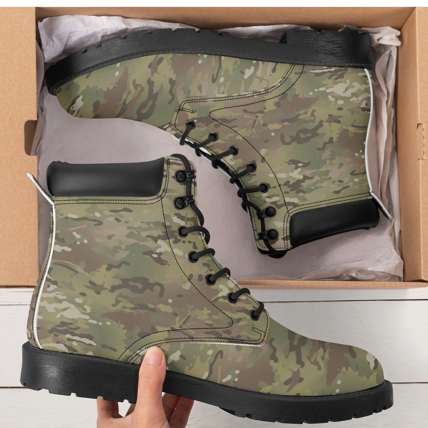 Multicam Mens All Season Leather Boots