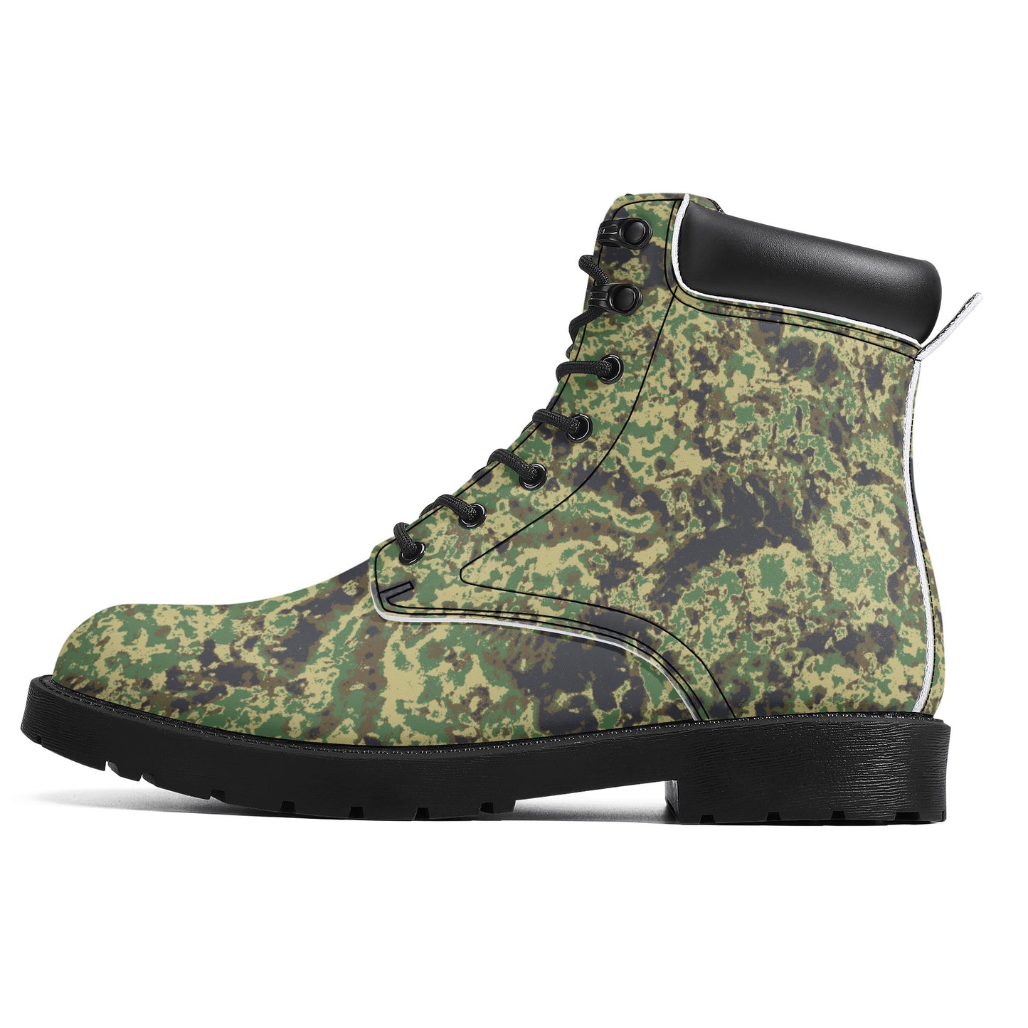 No line Topo Camo Mens All Season Leather Boots