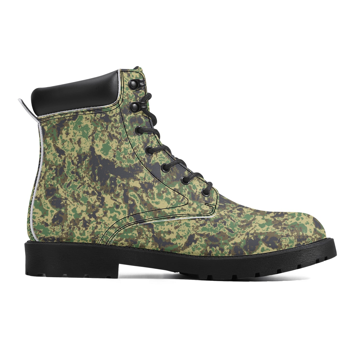 No line Topo Camo Mens All Season Leather Boots