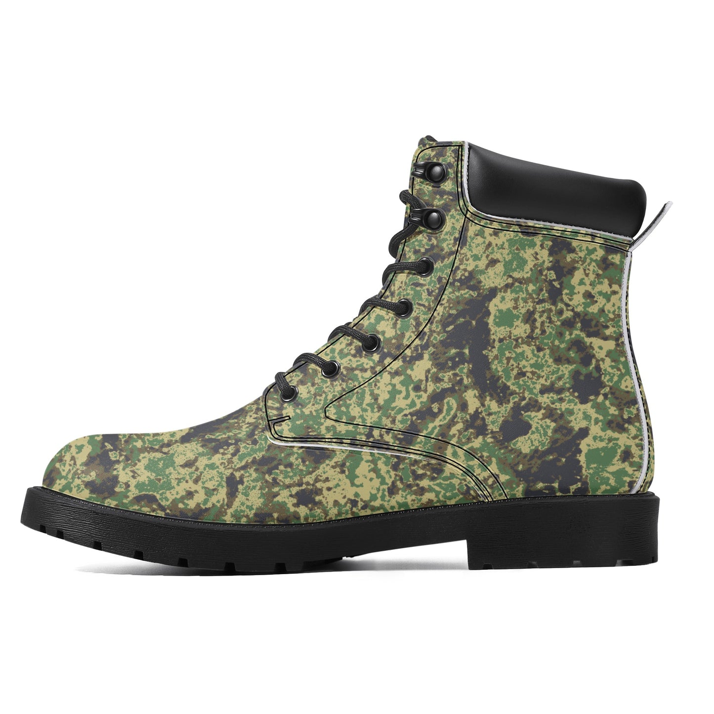 No line Topo Camo Mens All Season Leather Boots
