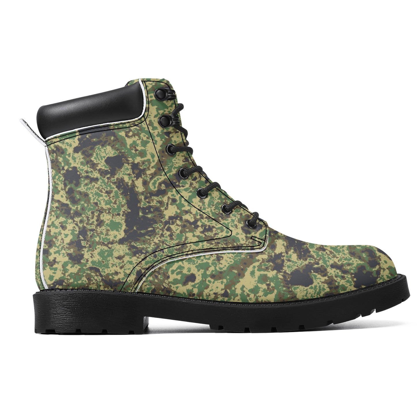 No line Topo Camo Mens All Season Leather Boots