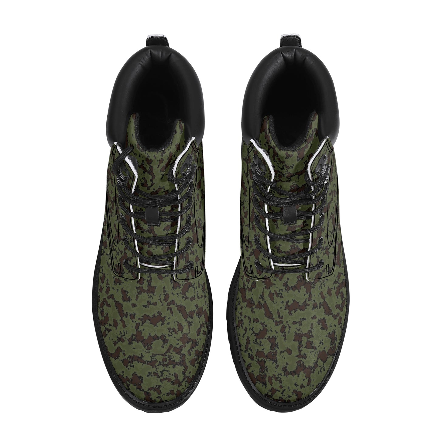 Frog Skin Camo Mens All Season Leather Boots
