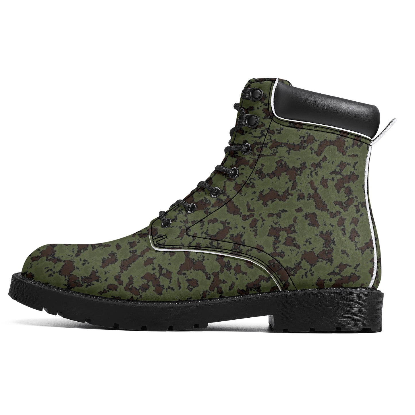 Frog Skin Camo Mens All Season Leather Boots
