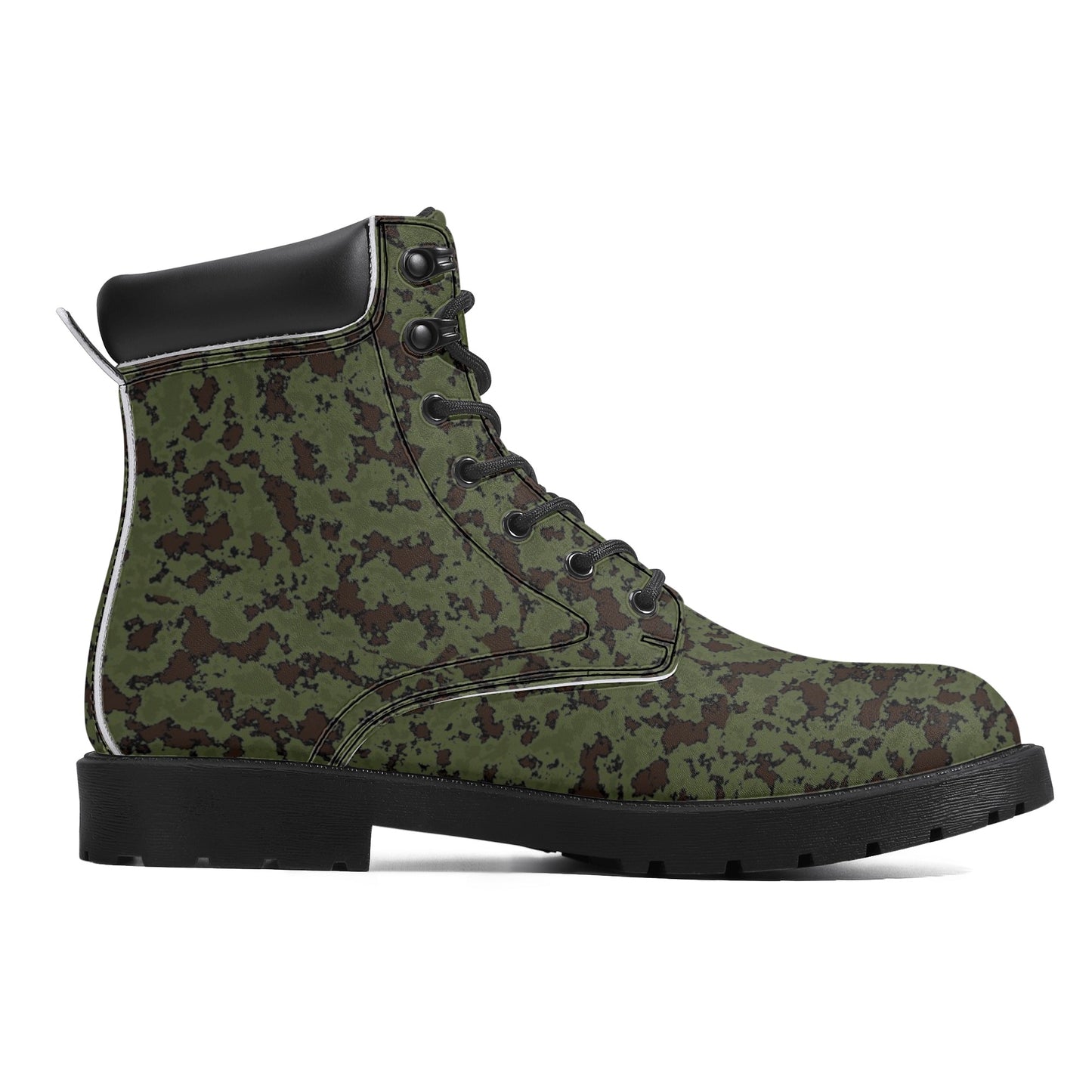 Frog Skin Camo Mens All Season Leather Boots