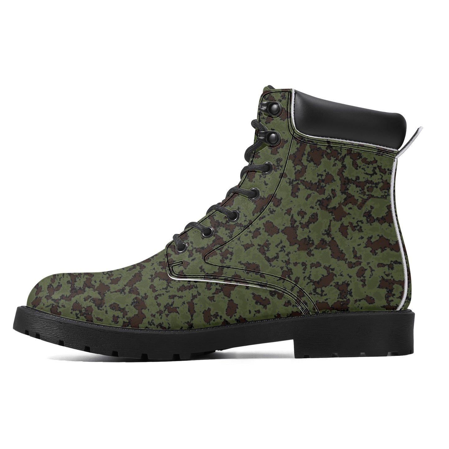Frog Skin Camo Mens All Season Leather Boots