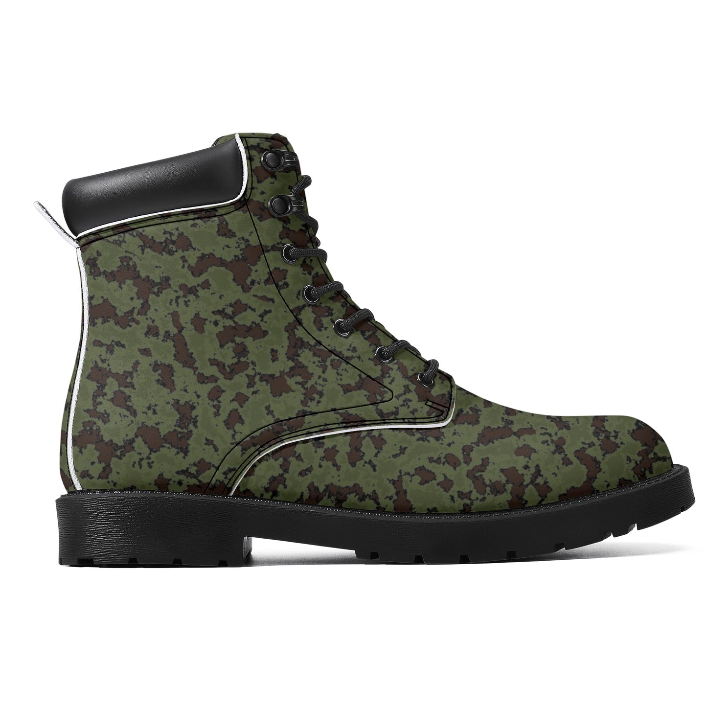 Frog Skin Camo Mens All Season Leather Boots