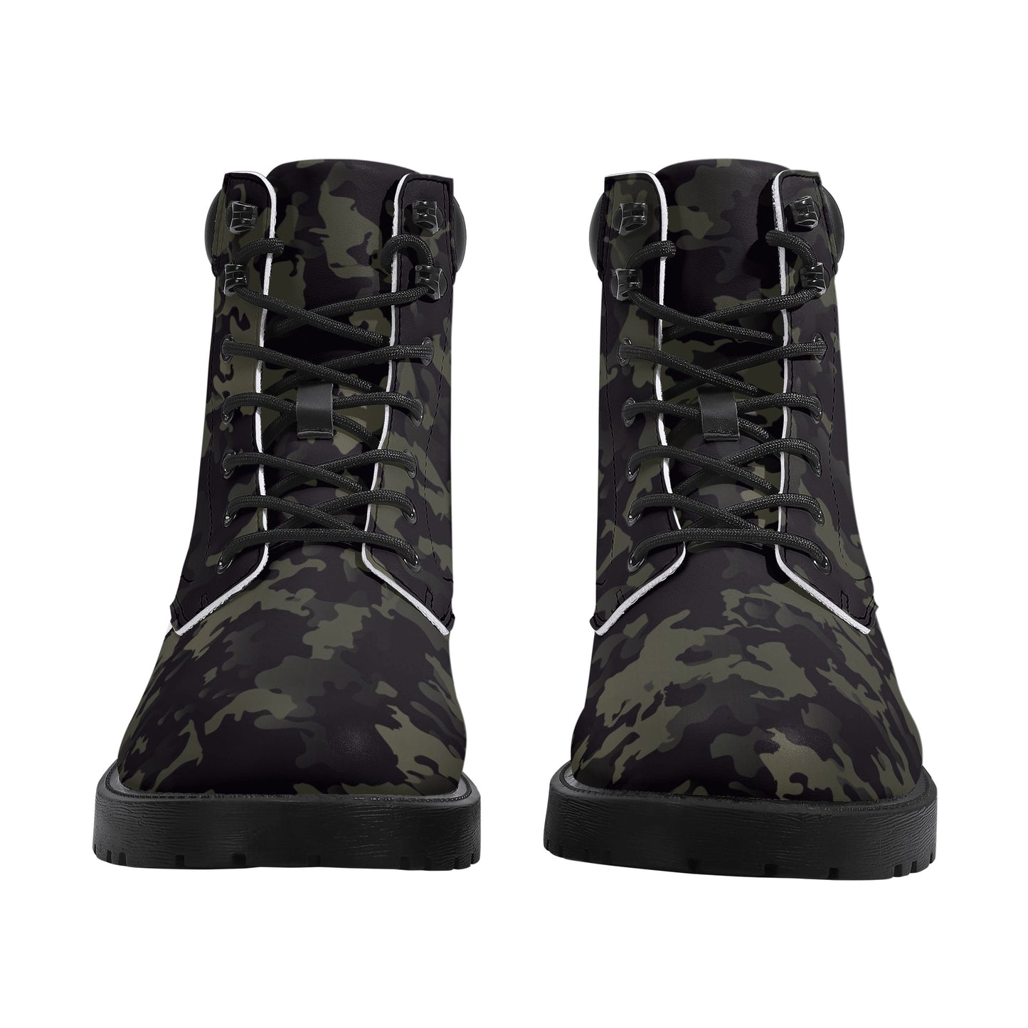 Dark Camo Mens All Season Leather Boots