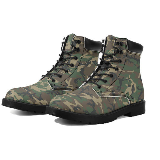 BDU Camo Mens All Season Leather Boots