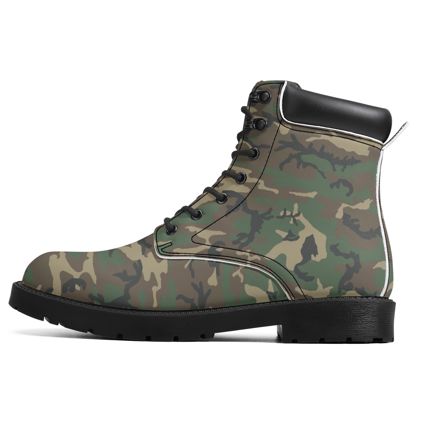 BDU Camo Mens All Season Leather Boots