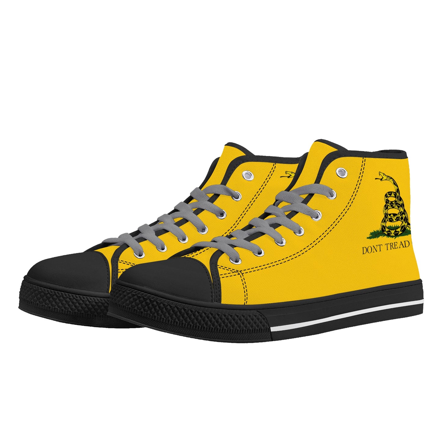 Don't Tread on Me, Mens Canvas High Top