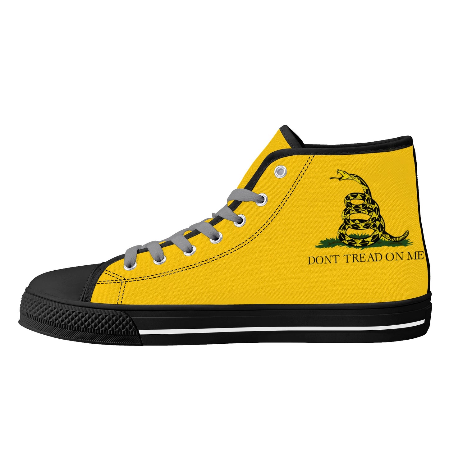 Don't Tread on Me, Mens Canvas High Top