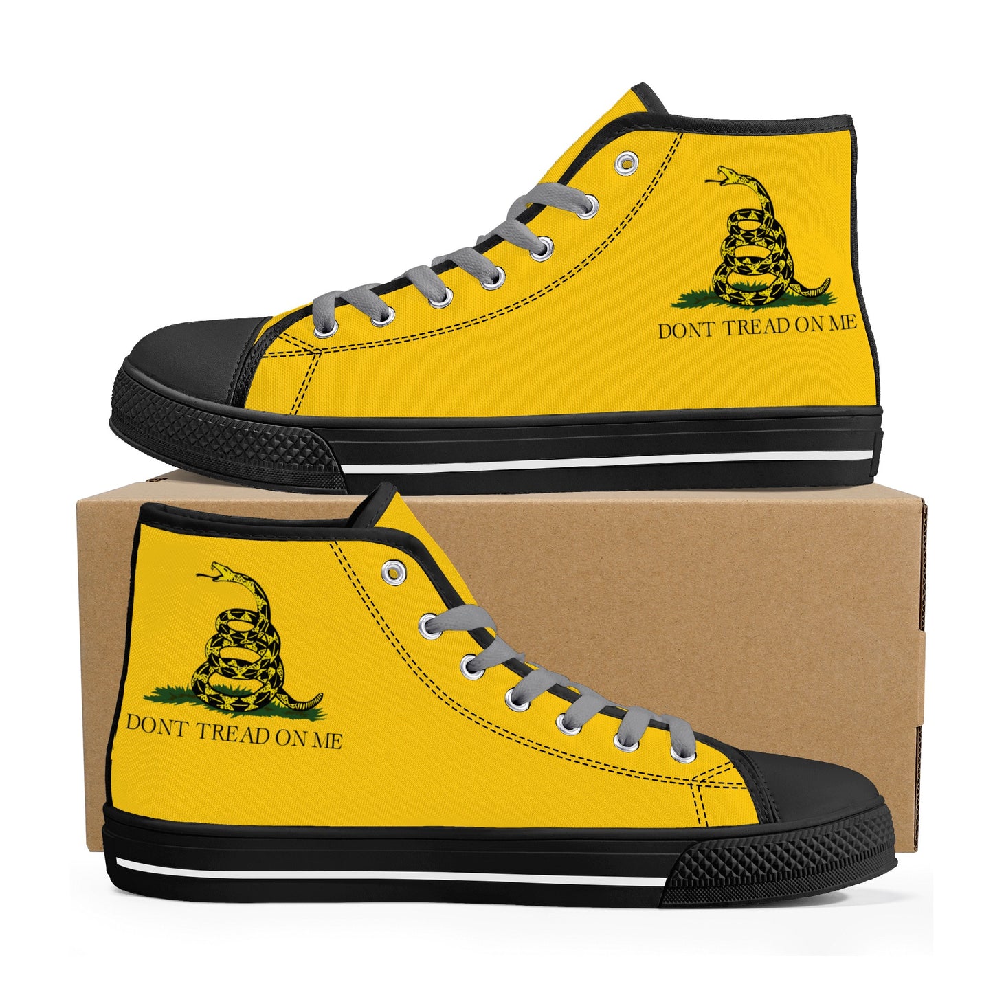 Don't Tread on Me, Mens Canvas High Top