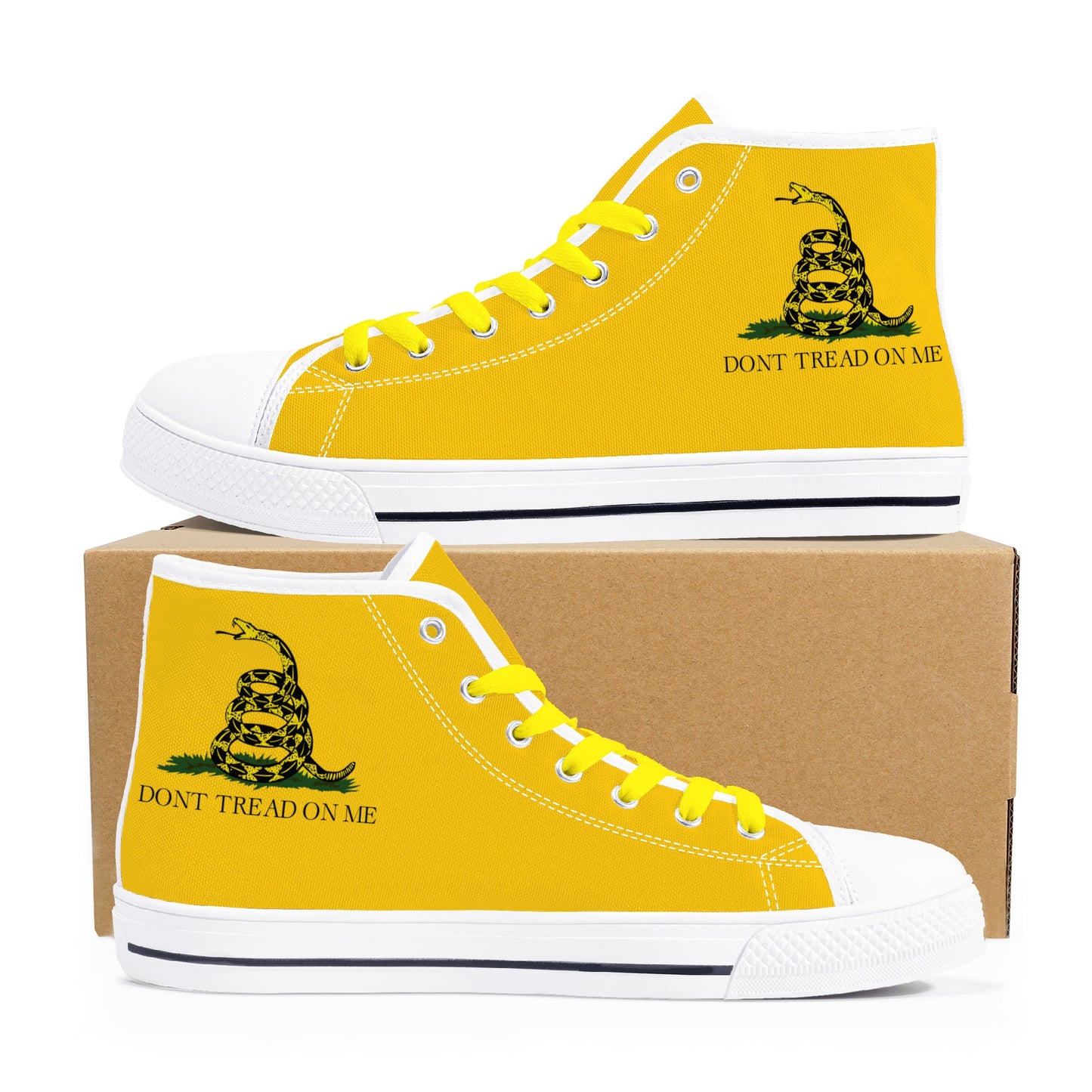 Don't Tread on Me, Mens Canvas High Top