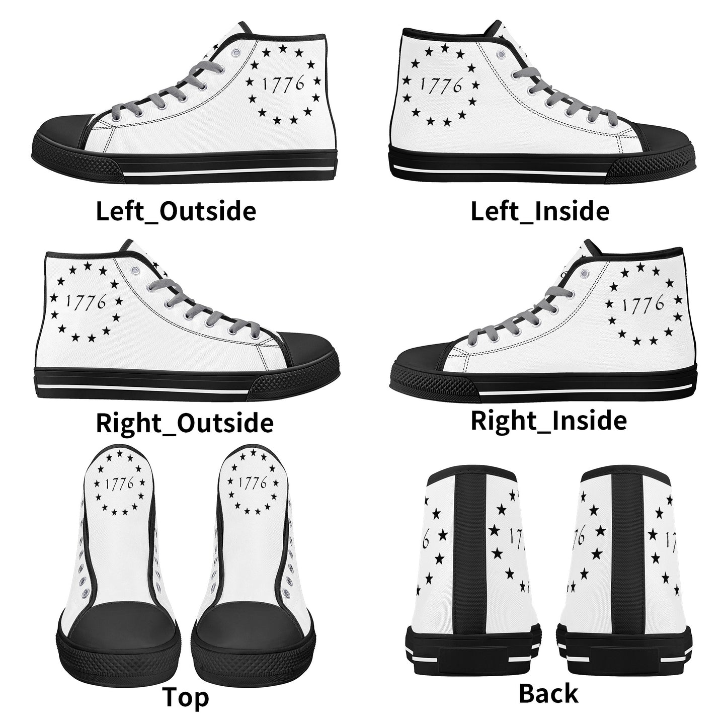 1776, Mens Canvas High Tops