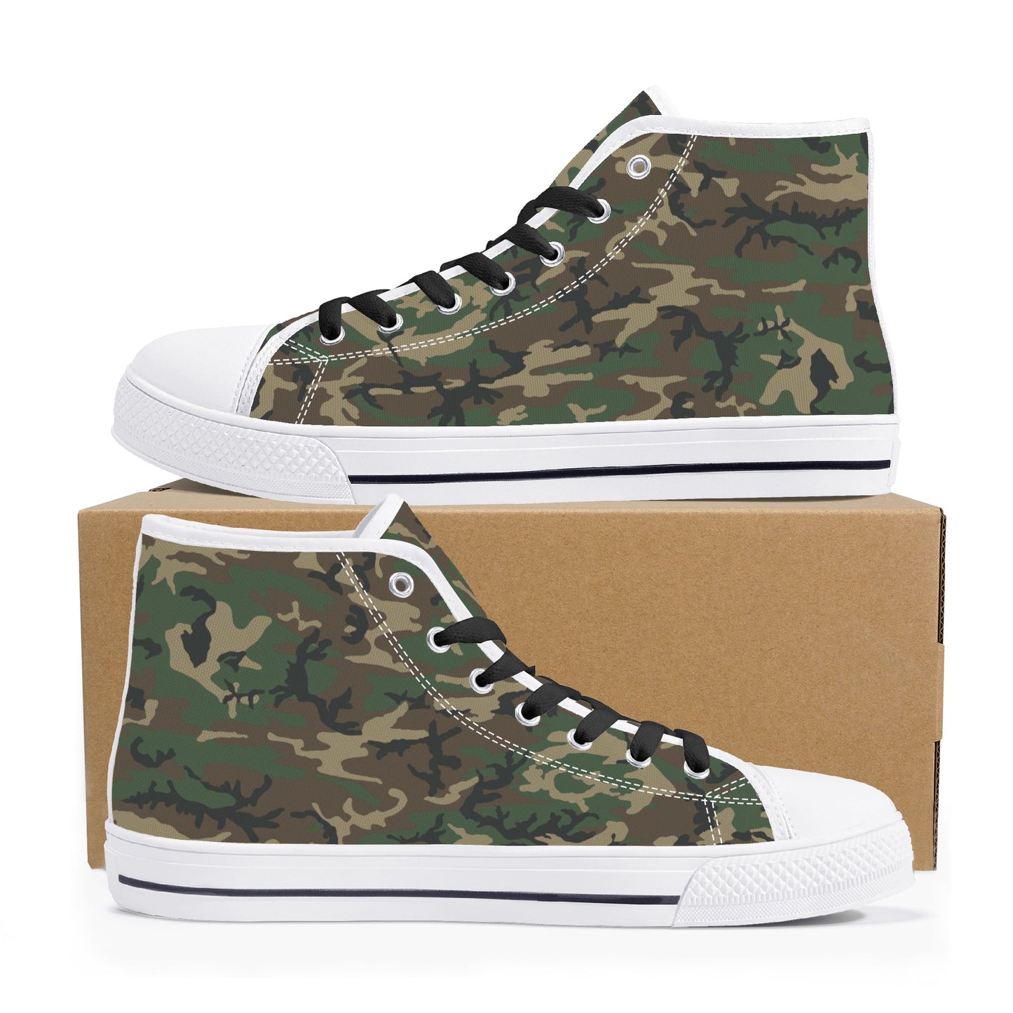 BDU Camo, Mens Canvas High Top