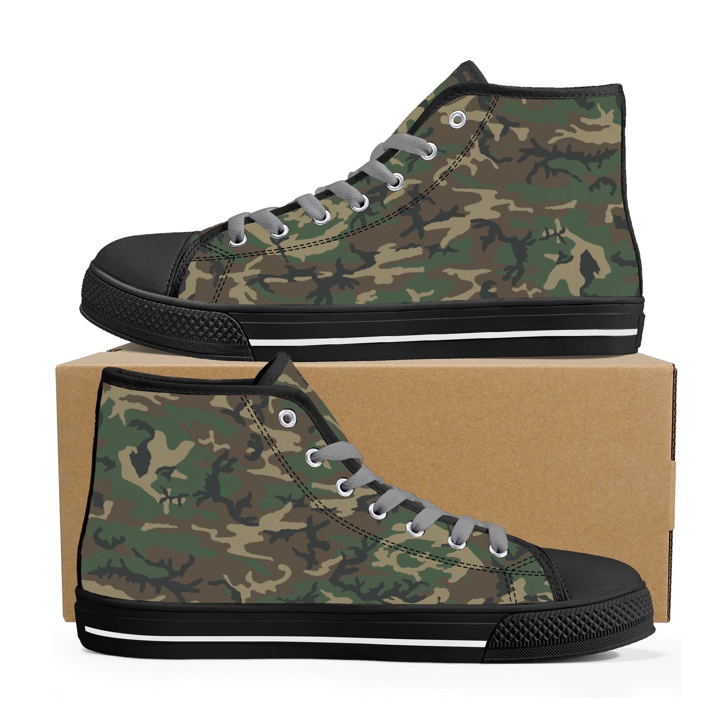 BDU Camo, Mens Canvas High Top