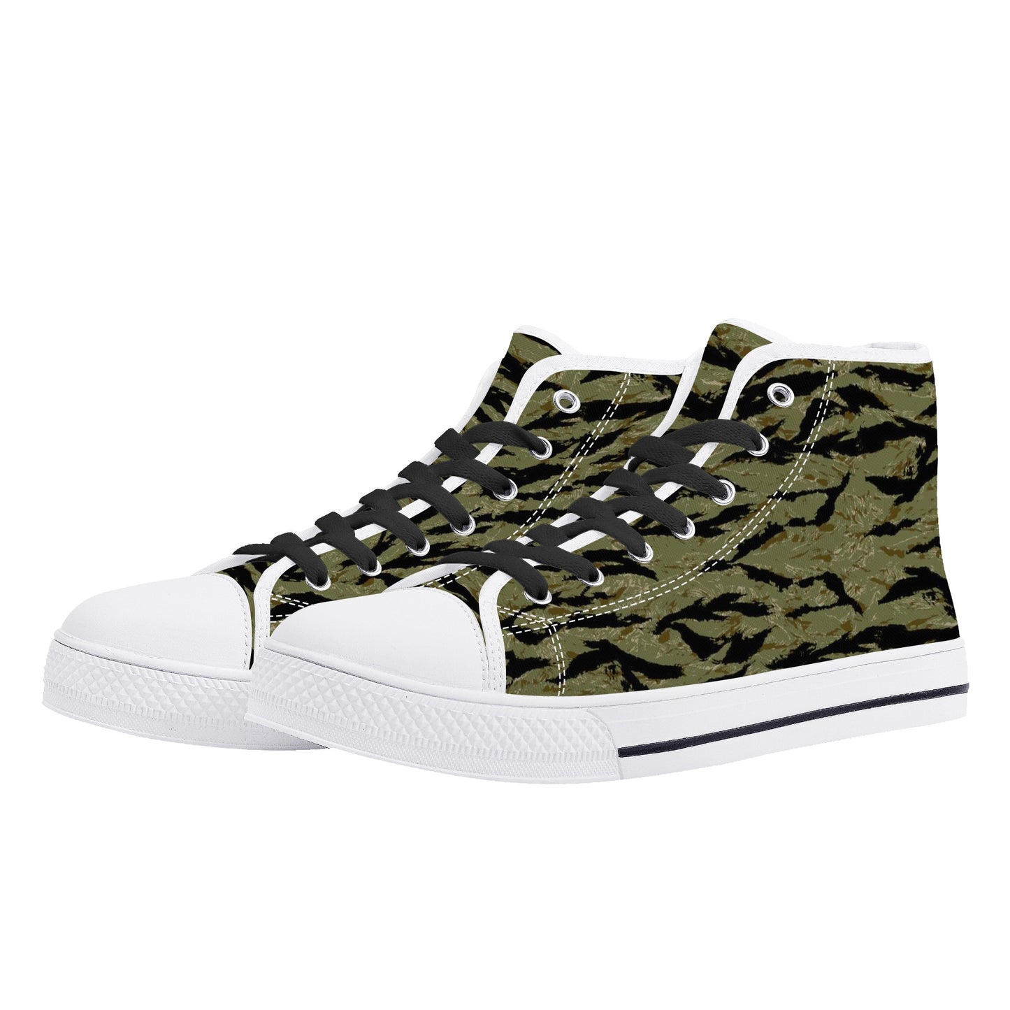 Tiger Stripe Camo, Mens Canvas High Top
