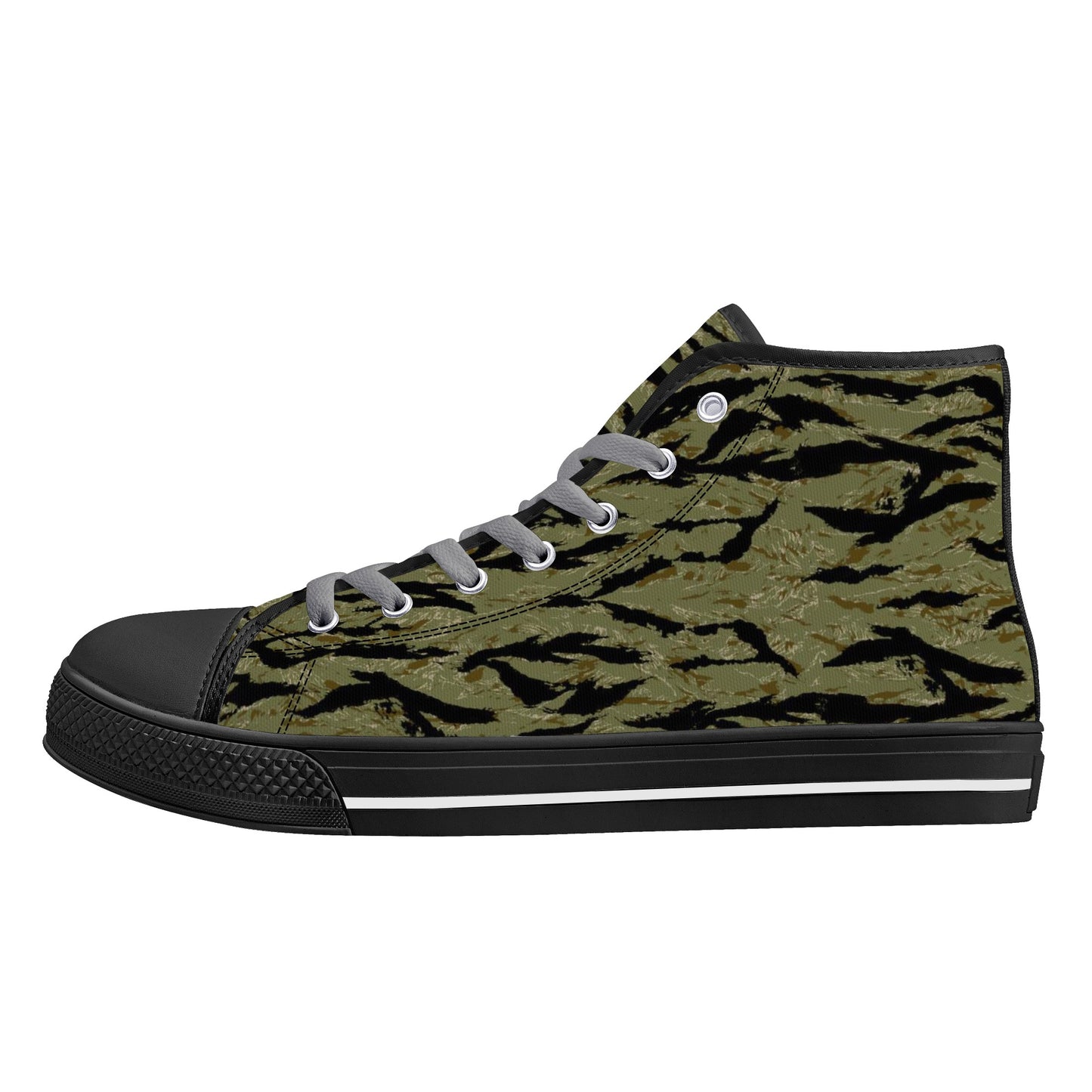 Tiger Stripe Camo, Mens Canvas High Top