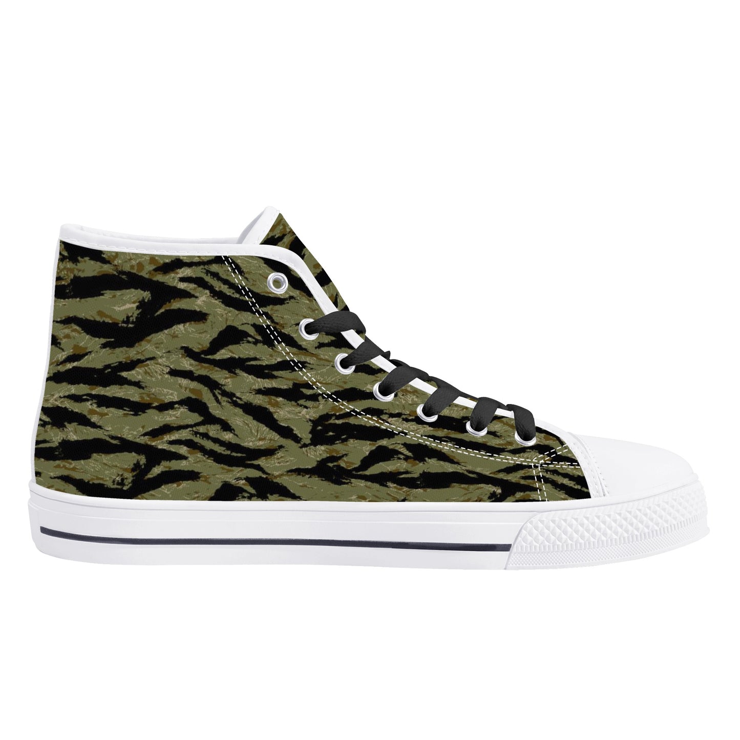 Tiger Stripe Camo, Mens Canvas High Top