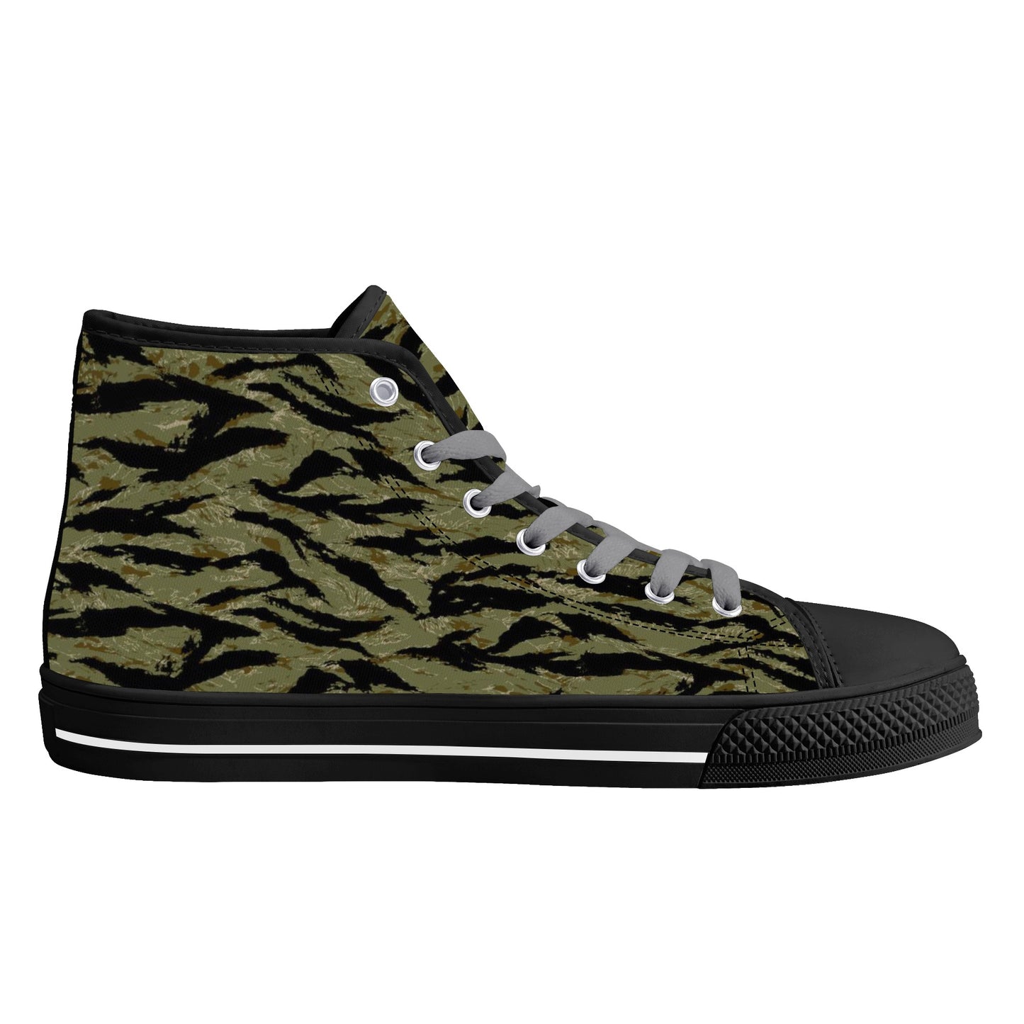 Tiger Stripe Camo, Mens Canvas High Top