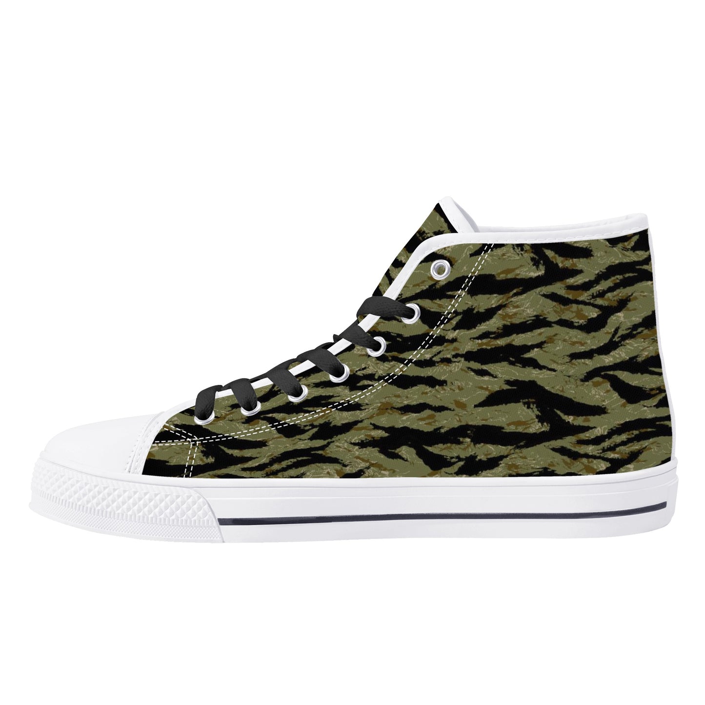 Tiger Stripe Camo, Mens Canvas High Top