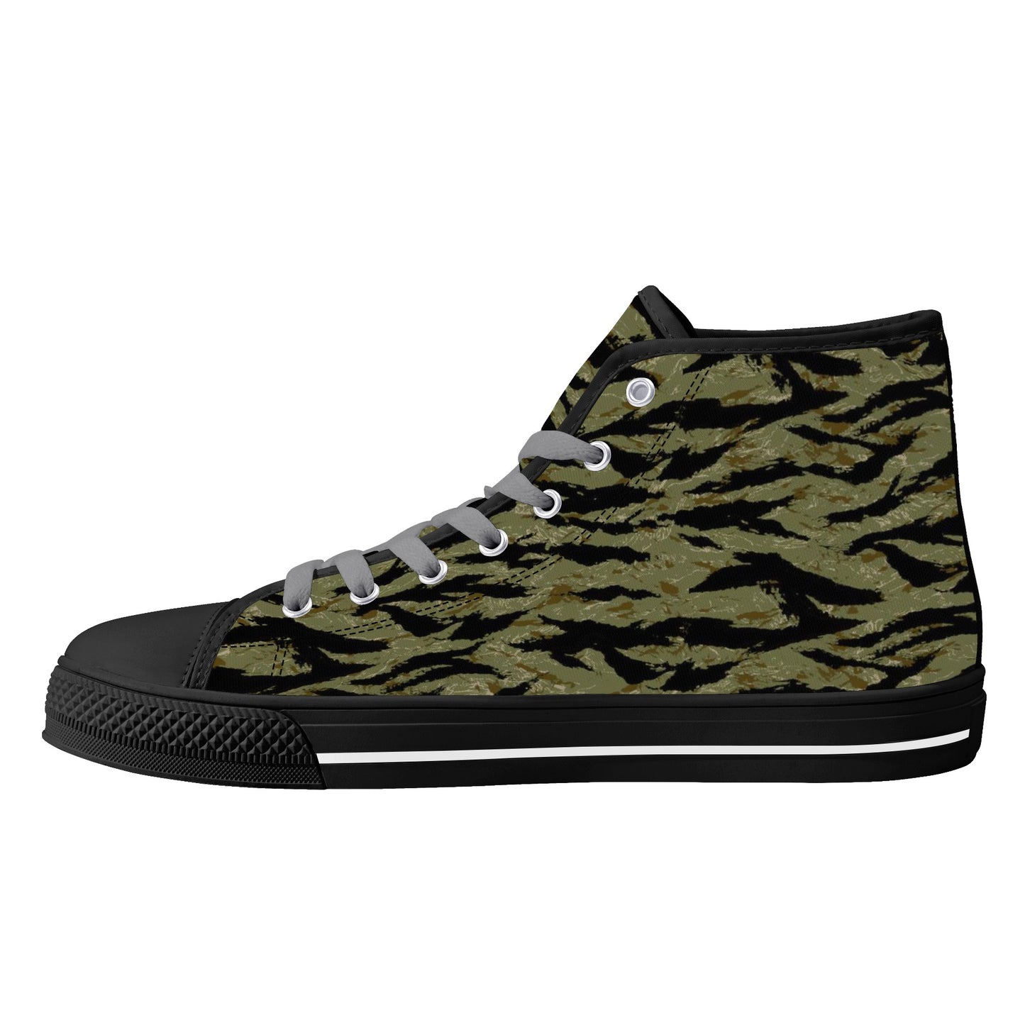 Tiger Stripe Camo, Mens Canvas High Top