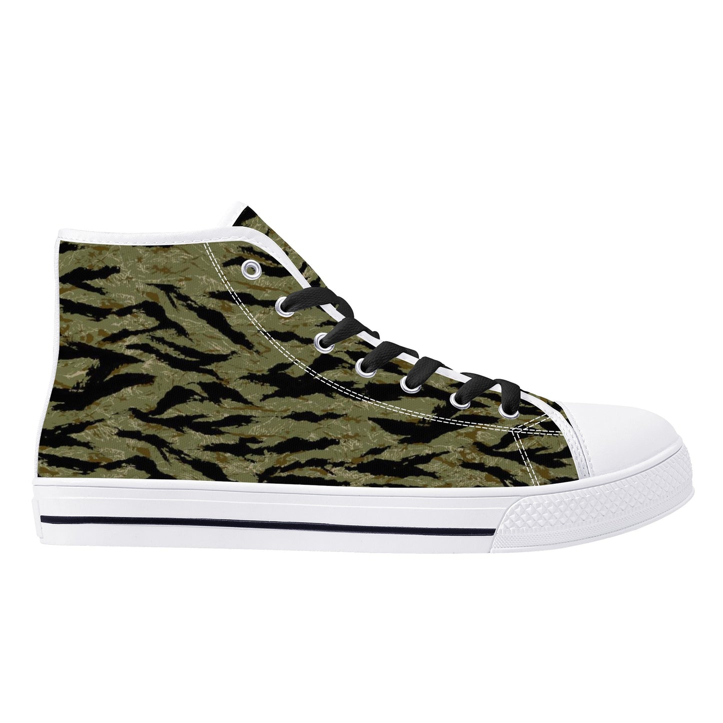Tiger Stripe Camo, Mens Canvas High Top