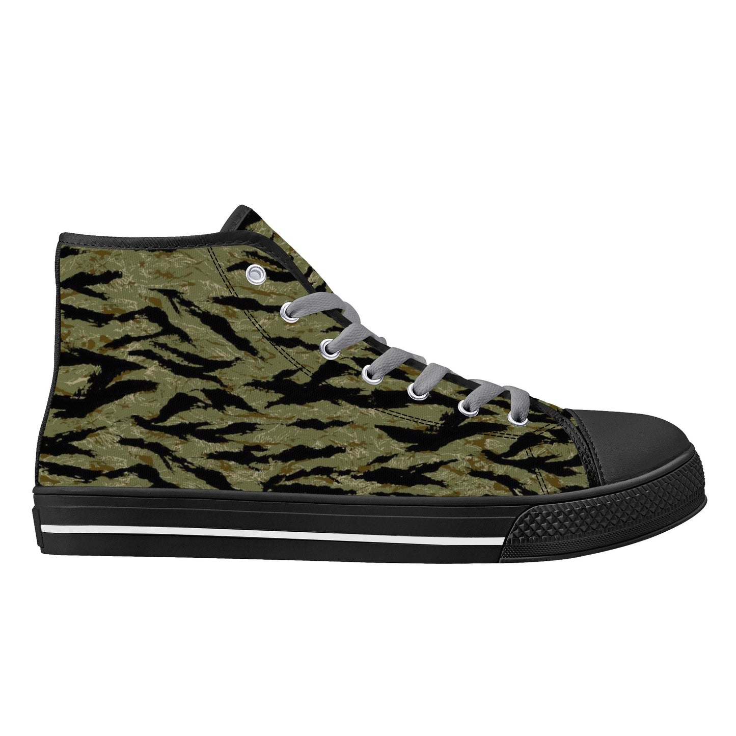 Tiger Stripe Camo, Mens Canvas High Top