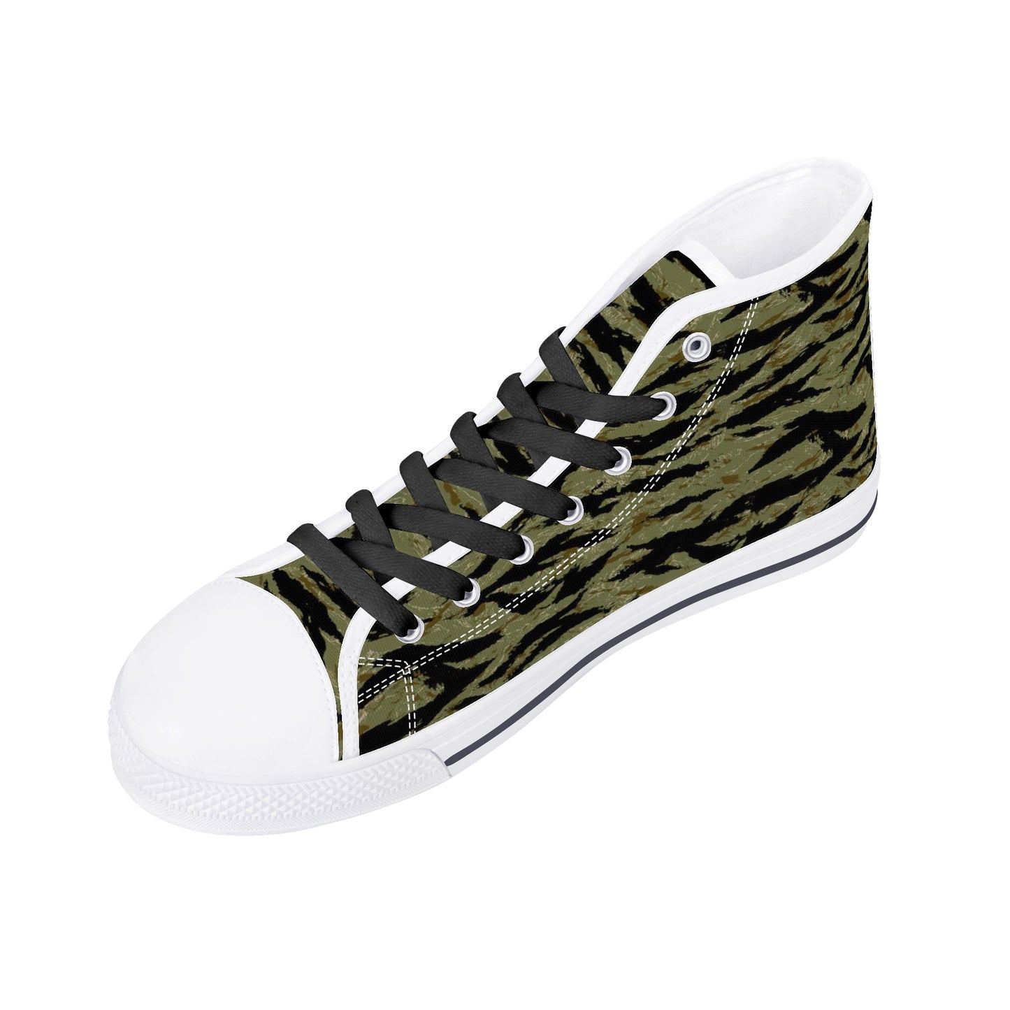 Tiger Stripe Camo, Mens Canvas High Top