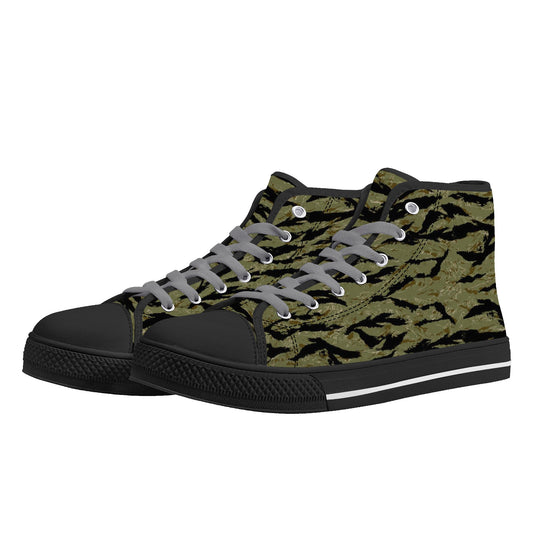 Tiger Stripe Camo, Mens Canvas High Top