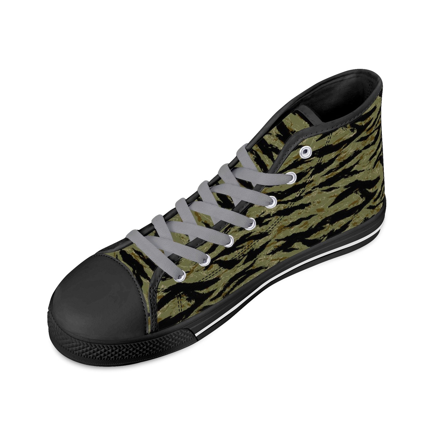 Tiger Stripe Camo, Mens Canvas High Top