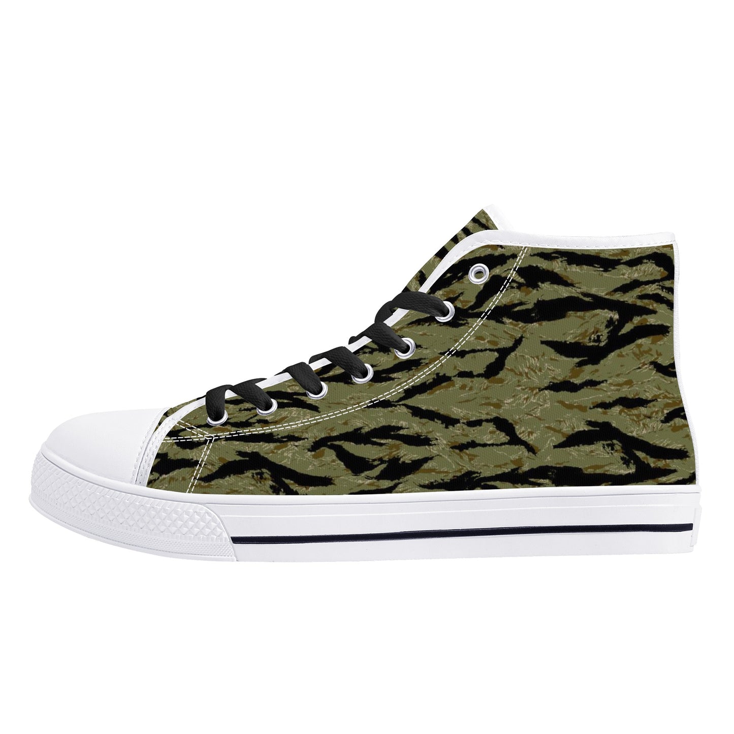 Tiger Stripe Camo, Mens Canvas High Top