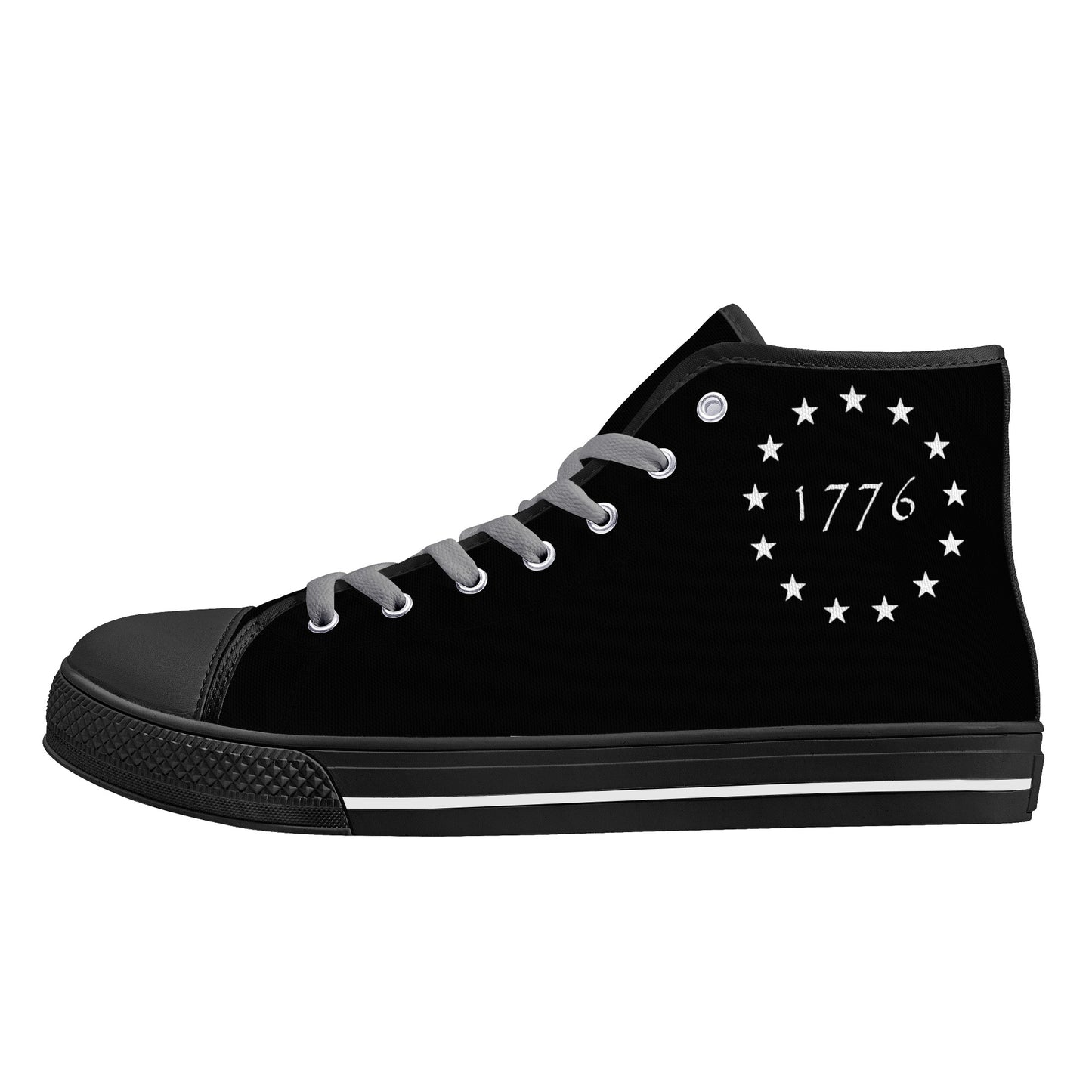 1776 (Black) Mens Canvas High Tops