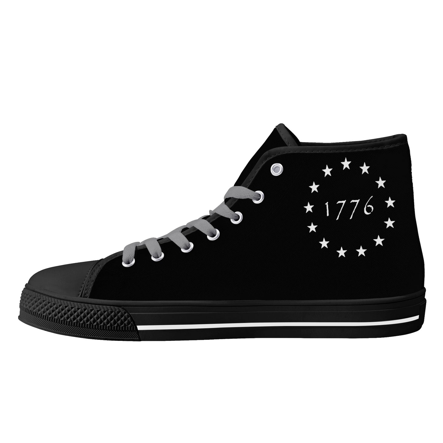 1776 (Black) Mens Canvas High Tops