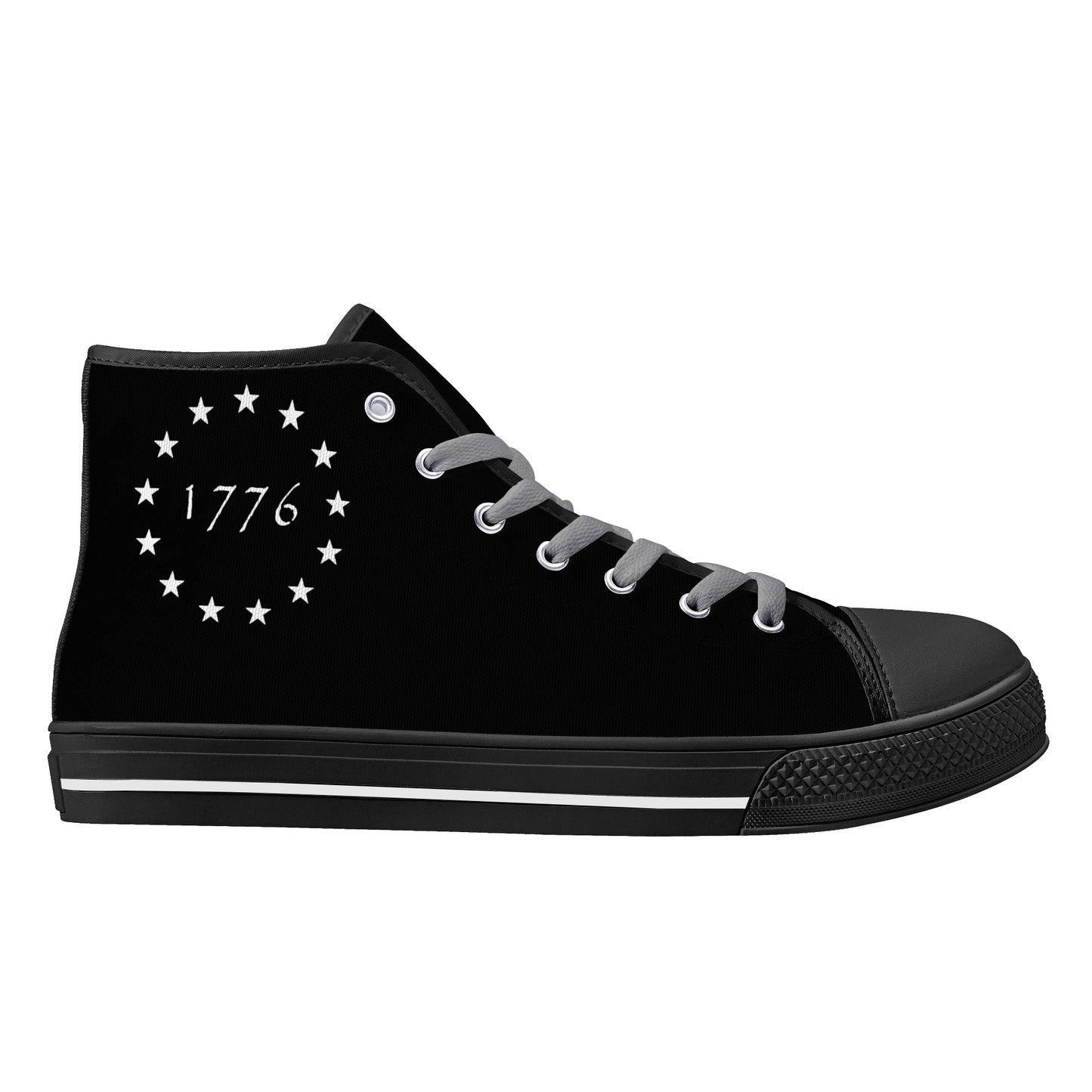 1776 (Black) Mens Canvas High Tops