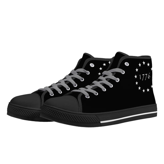 1776 (Black) Mens Canvas High Tops