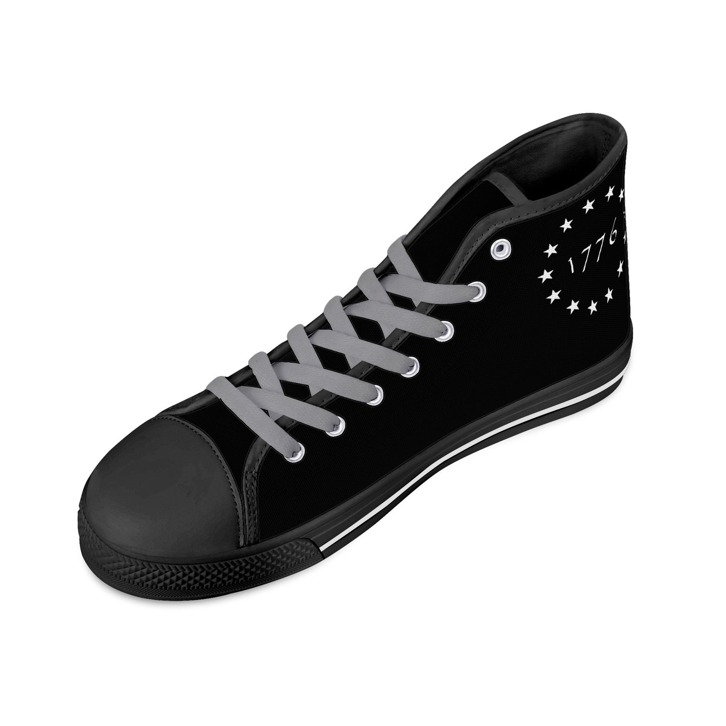 1776 (Black) Mens Canvas High Tops
