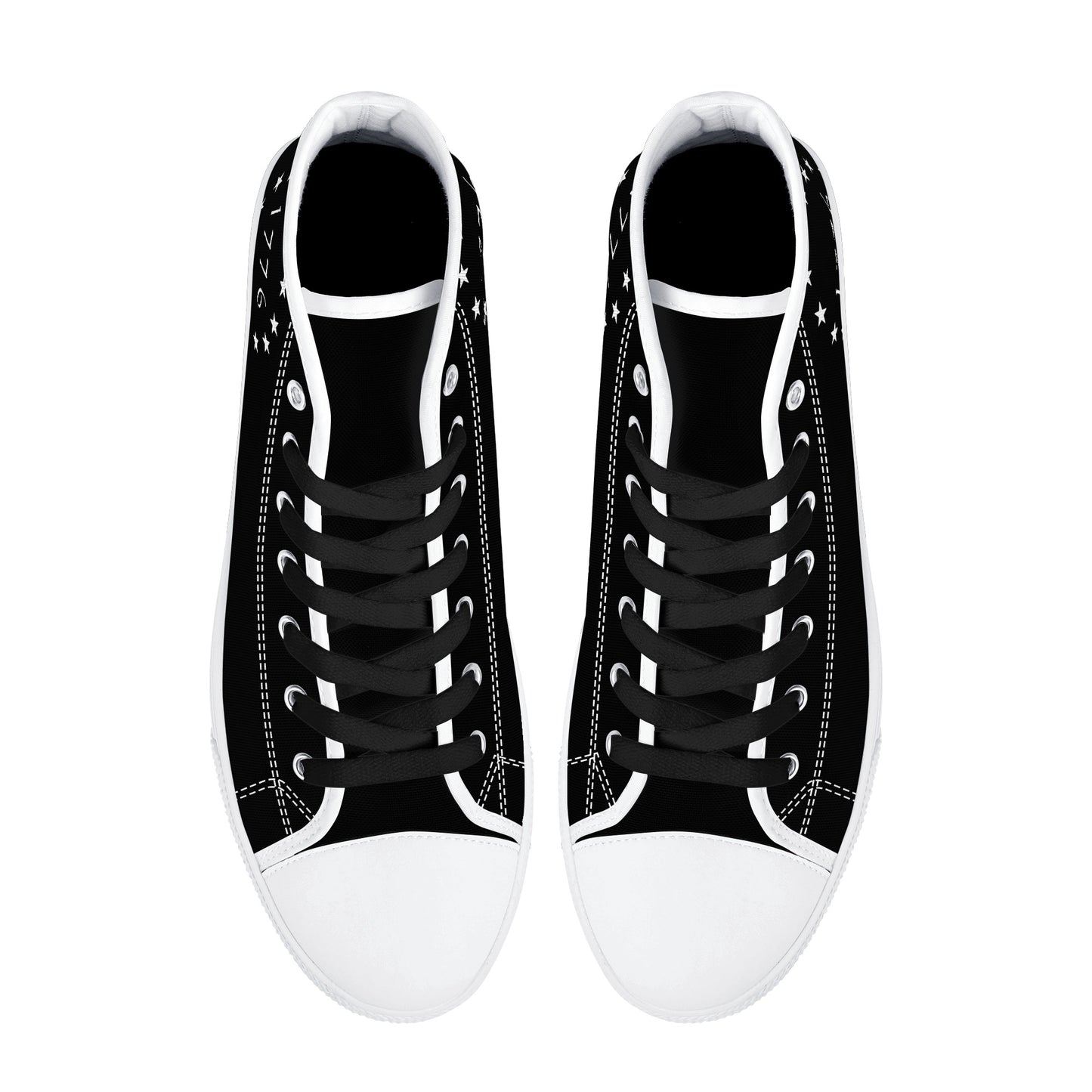 1776 (Black) Mens Canvas High Tops