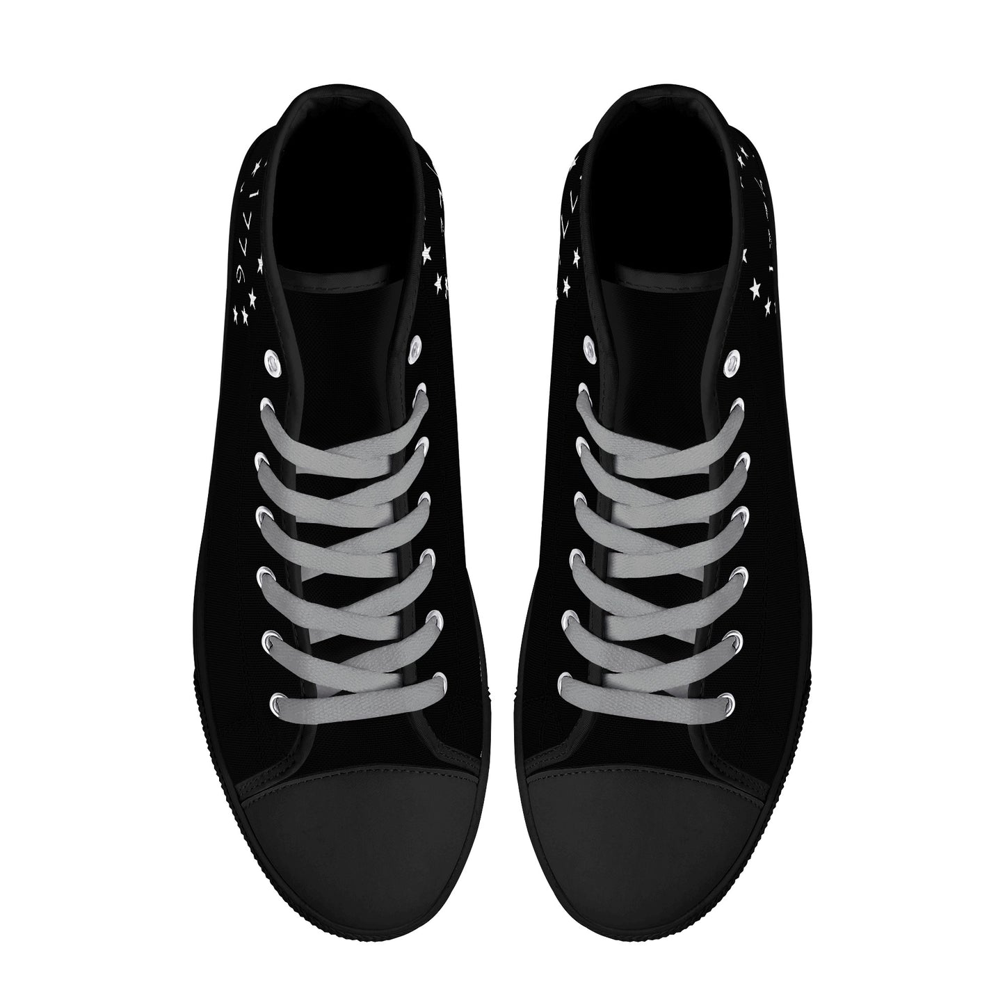 1776 (Black) Mens Canvas High Tops