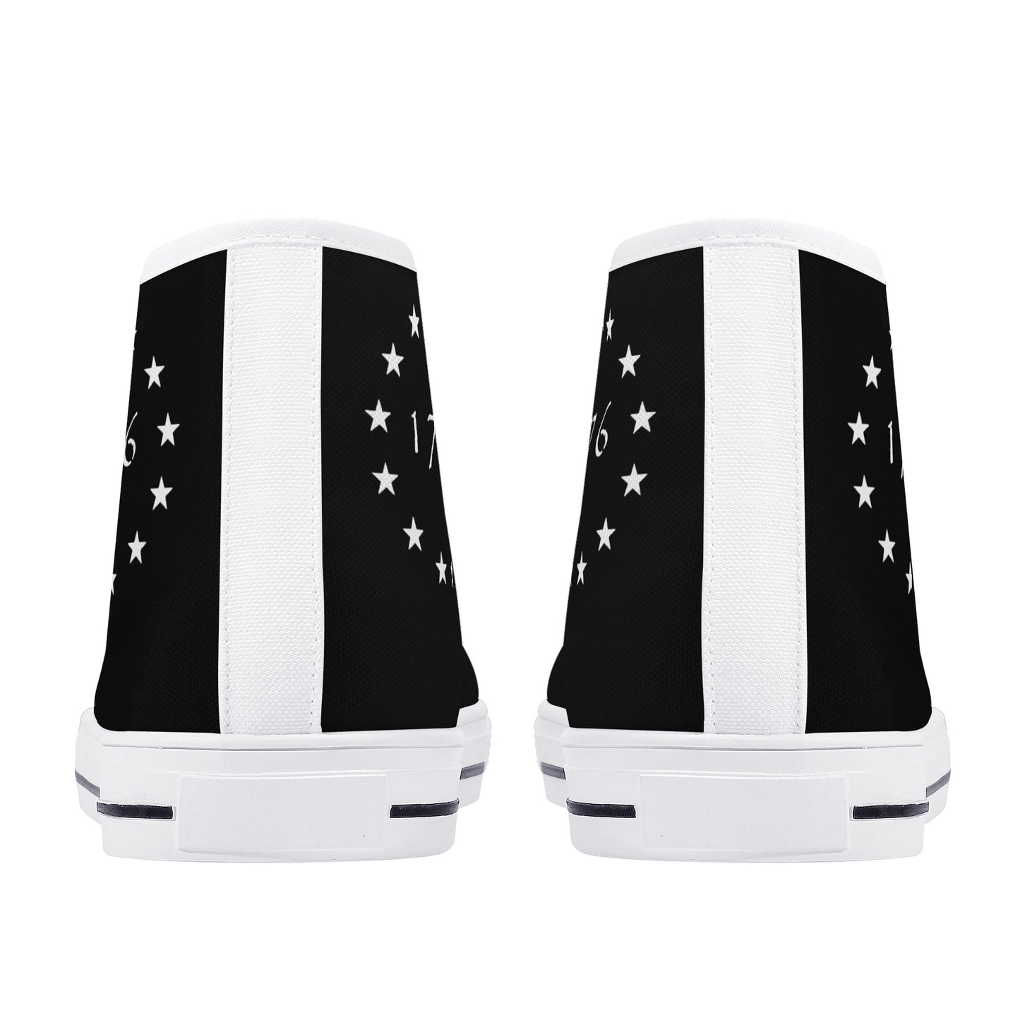 1776 (Black) Mens Canvas High Tops