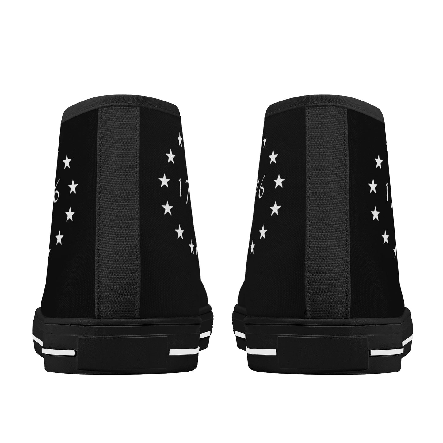 1776 (Black) Mens Canvas High Tops