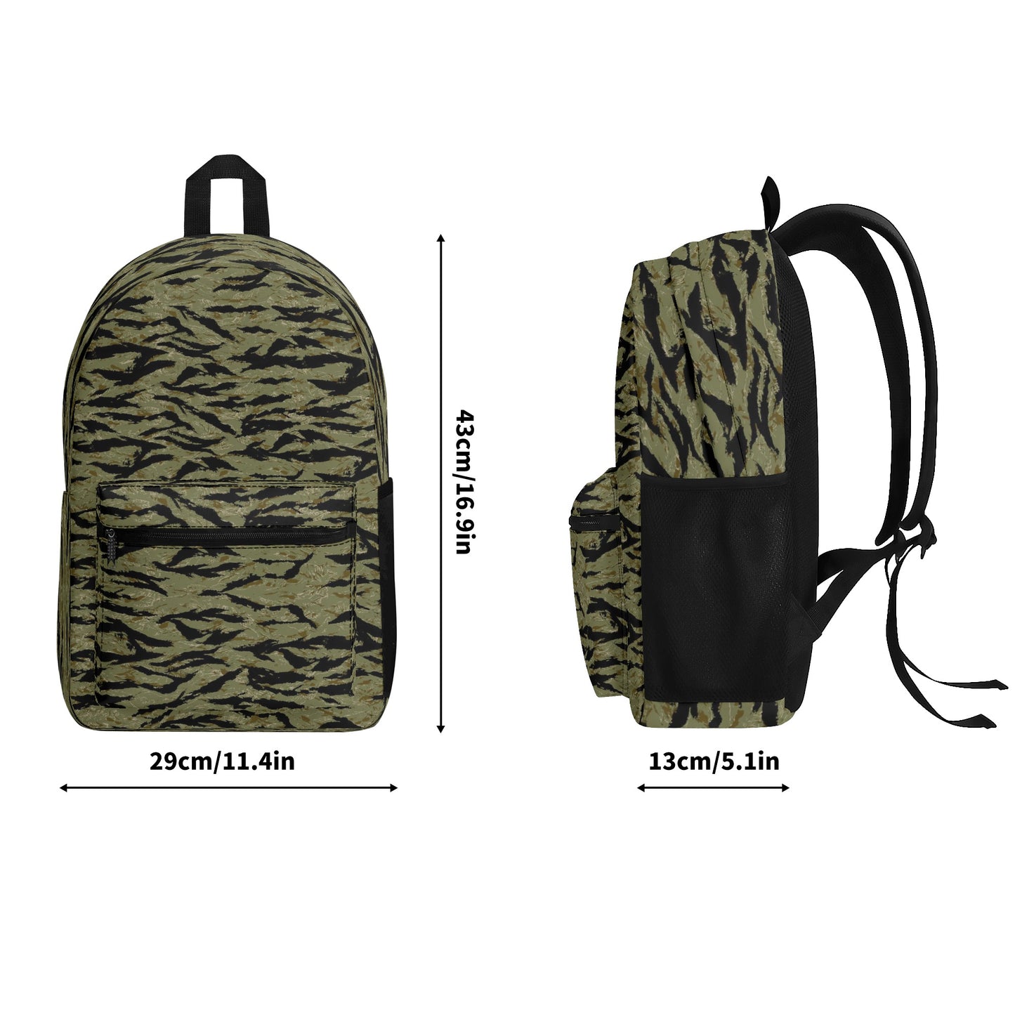 Tiger Stripe Camo Polyester Vintage Backpack