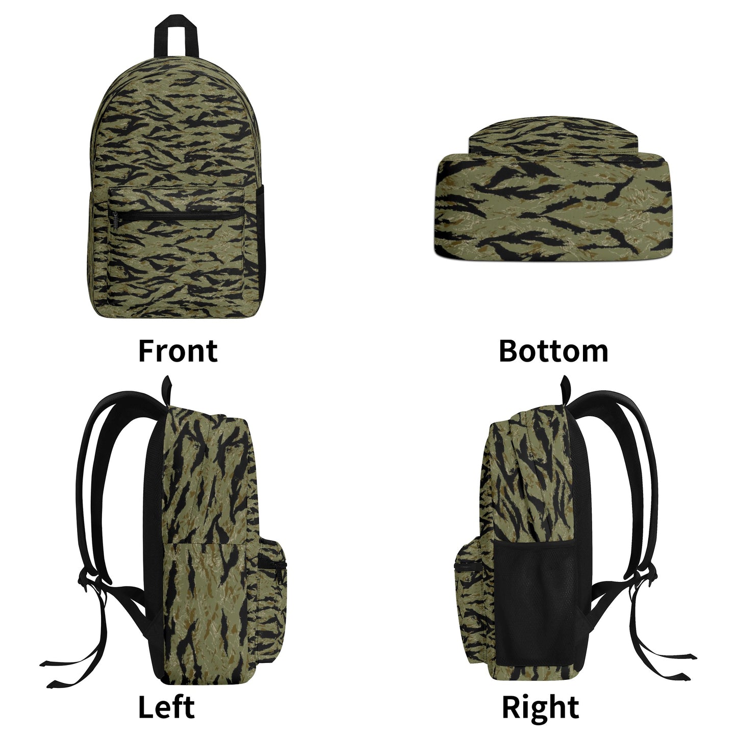 Tiger Stripe Camo Polyester Vintage Backpack
