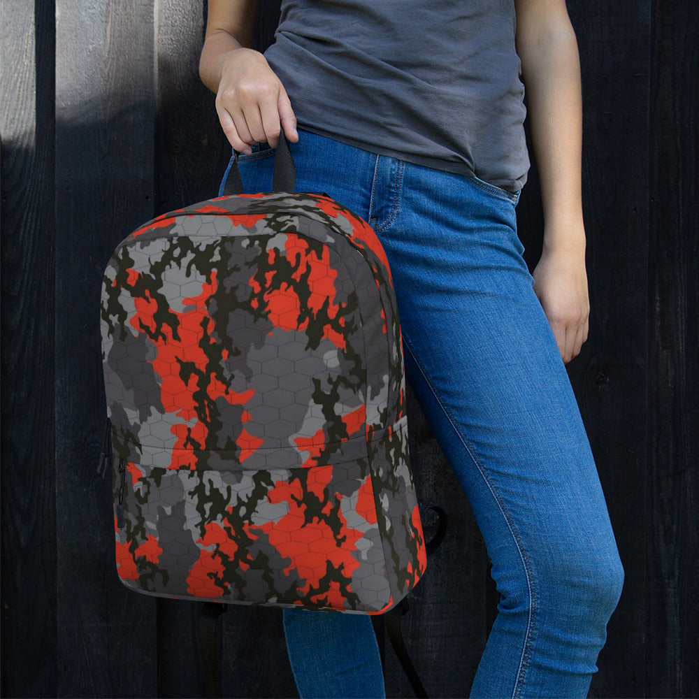 Red Urban Honey Comb Camo Backpack