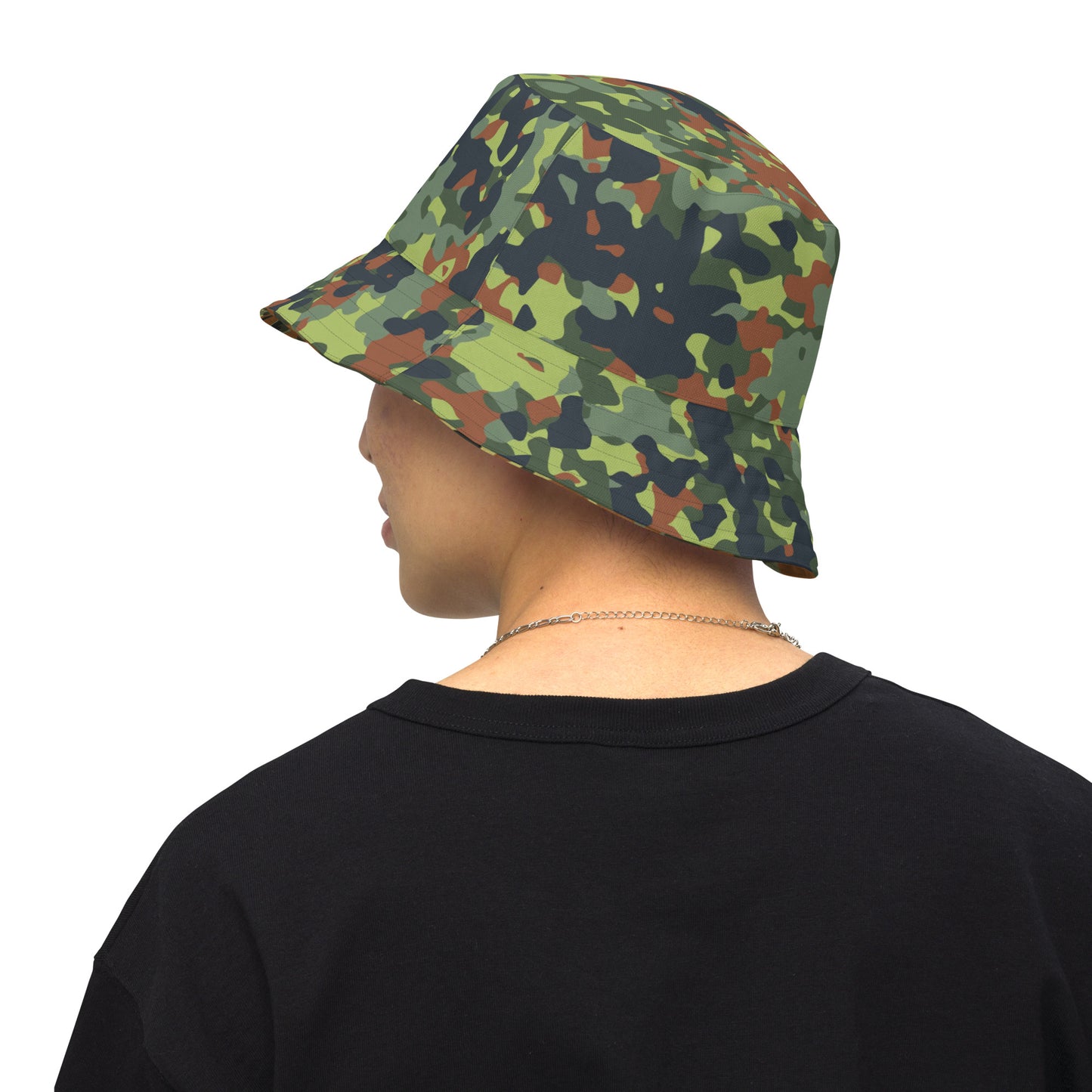 German Flecktarn Camo (Brown/Light Green) Reversible bucket hat