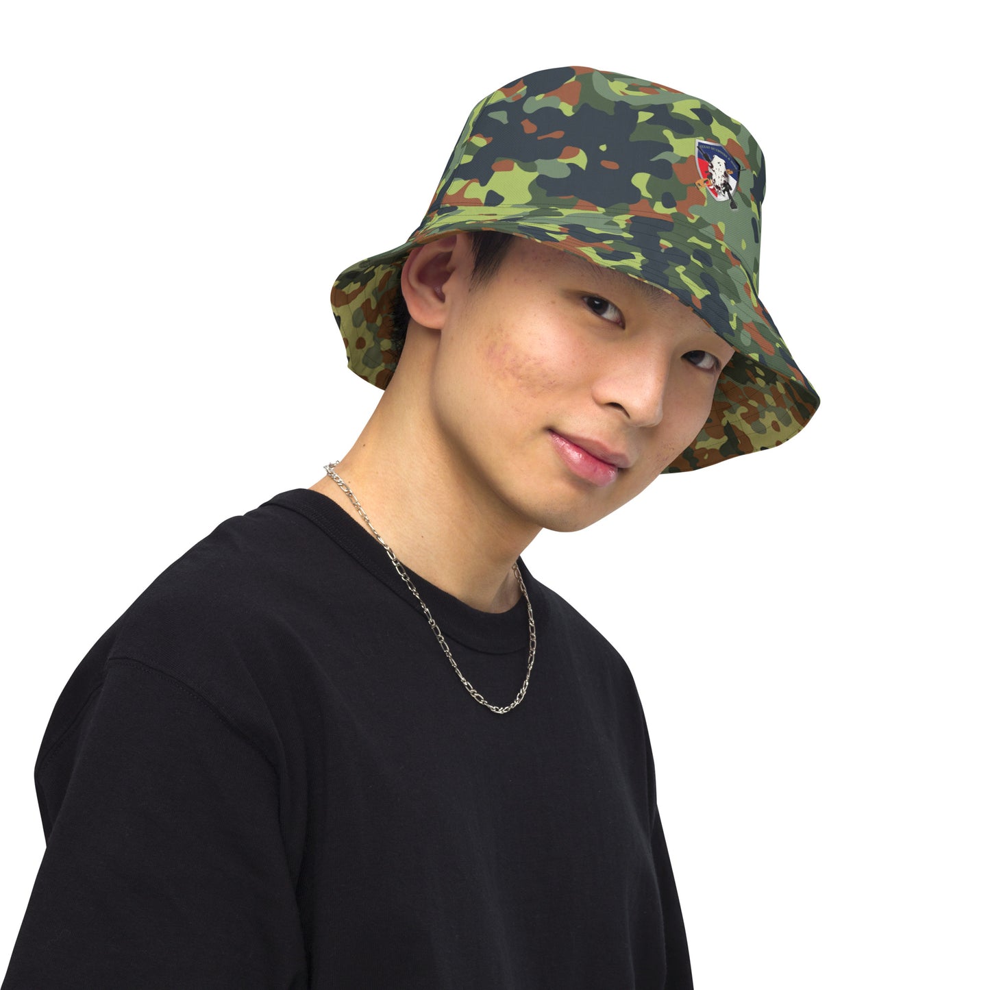 German Flecktarn Camo (Brown/Light Green) Reversible bucket hat